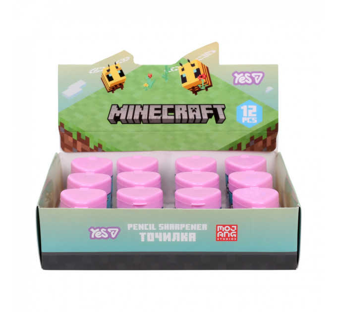 Точилка Yes Minecraft Spring с контейнером Точилка для пенала Точилка для карандашей