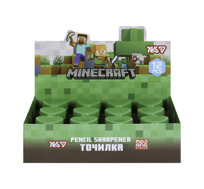 Точилка Yes Minecraft с контейнером Точилка для пенала Точилка для карандашей