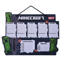 Дошка-розклад 30х40см Minecraft Creeper картон ламінований Шкільний розклад