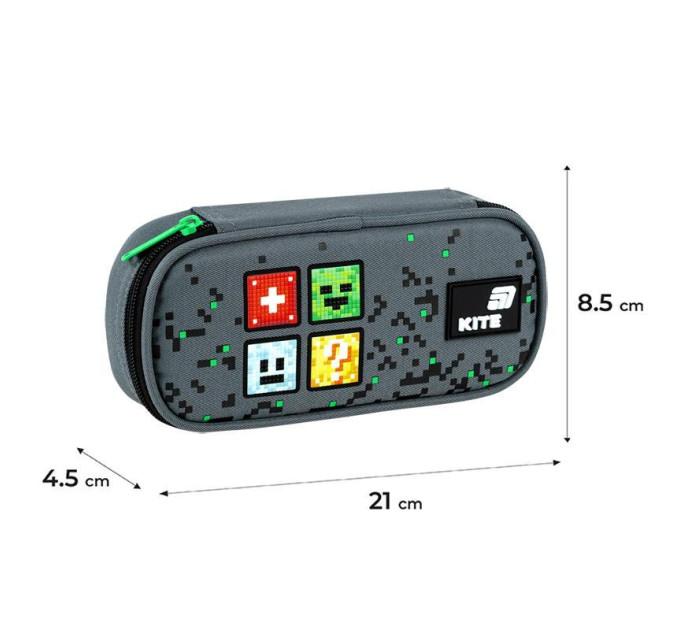 Пенал школьный Kite Pixel, 1 отделение, Пенал для мальчика Пенал для ручек
