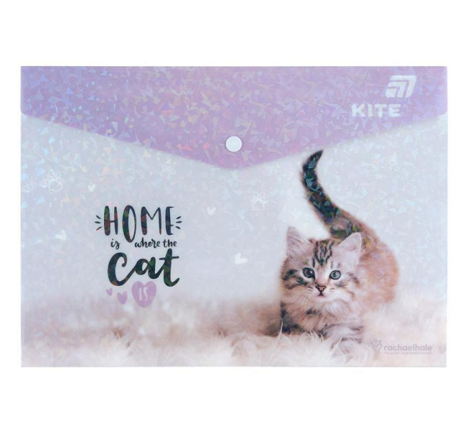 Папка-конверт A4 на кнопке Kite Rachael Hale Папка для девочки