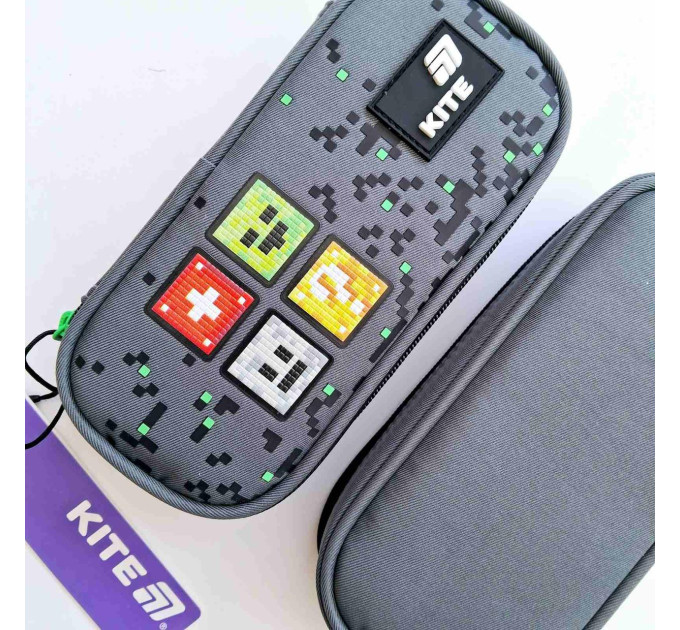 Пенал школьный Kite Pixel, 1 отделение, Пенал для мальчика Пенал для ручек