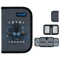 Пенал шкільний Kite Level, 1 відділення, 2 відвороти, без наповнення Пенал для хлопчика