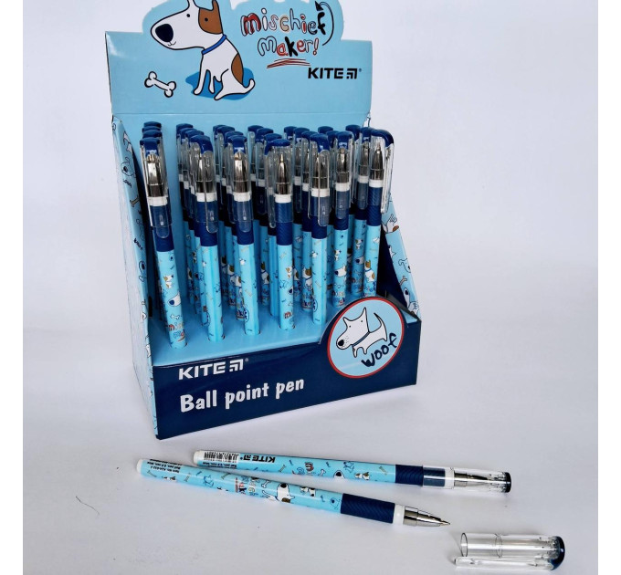 Ручка шариковая Kite Dog синяя Ручка для мальчиков