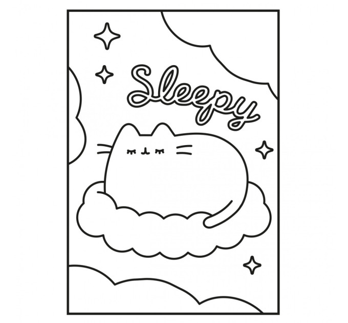 Раскраска Yes А4 Pusheen с наклейками и заданиями 12 страниц Раскраска для девочки