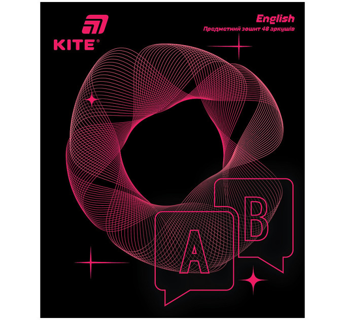 Тетрадь предметная Kite Lumen английский язык 48 листов, линия Предметка