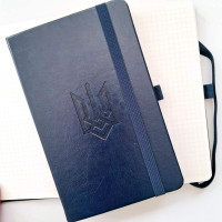 Книга записна Герб Partner Lux, 125*195, 96арк, клітинка, синій Блокнот діловий