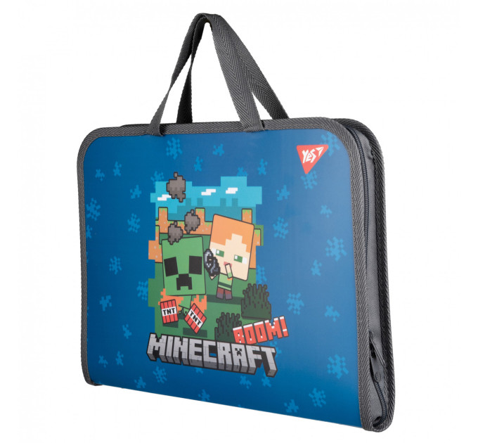 Папка-портфель Yes Minecraft Alex на молнии 1 отделение Портфель для занятий