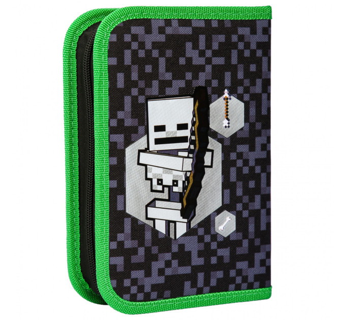 Пенал школьный без наполнения Yes Minecraft Adventure, 1 отделение без клапана Пенал для мальчика