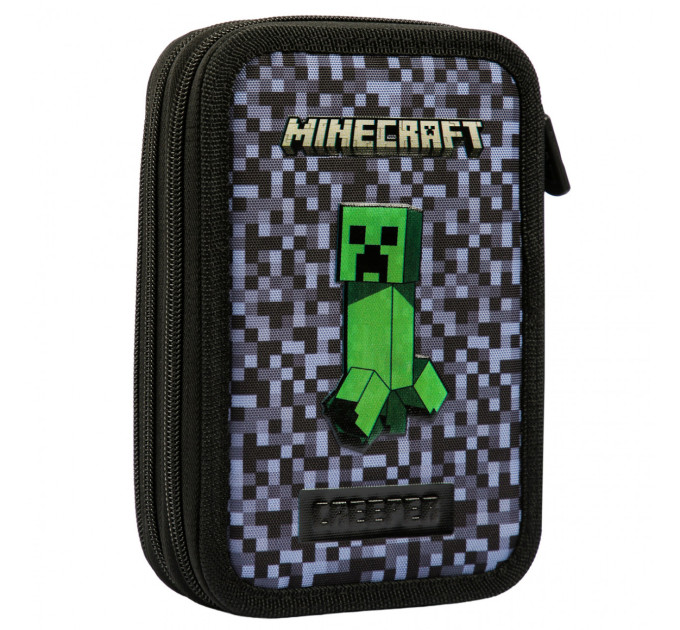 Пенал школьный Yes Minecraft Adventure, 3 отделения, без наполнения Пенал для мальчика