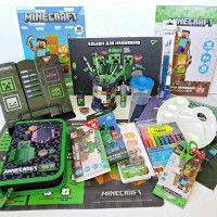 Набір канцелярії для школярів Yes Minecraft Boy 55 предметів + Пенал Minecraft без клапанів