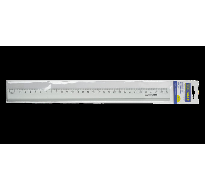 Линейка металлическая алюминиевая, Buromax 30 см