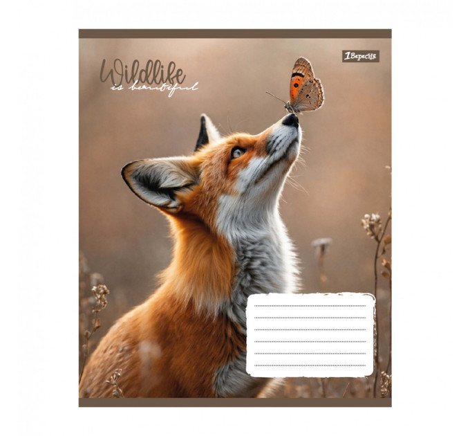 Тетрадь ученическая "Wildlife is beautiful" А5 ,24 листов, клетка
