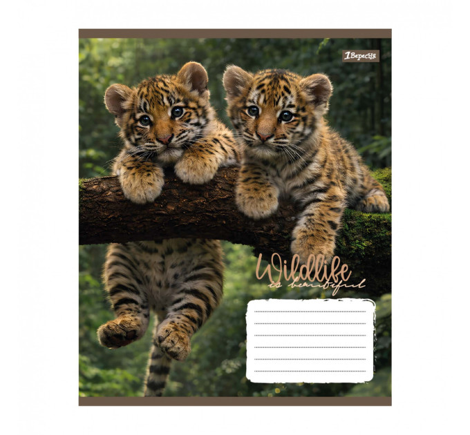 Тетрадь ученическая "Wildlife is beautiful" А5 ,24 листов, клетка