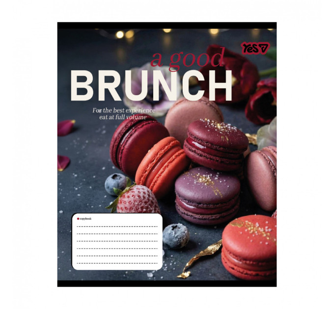 Тетрадь ученическая А5 Yes Brunch 24 л., линия Тетрадь