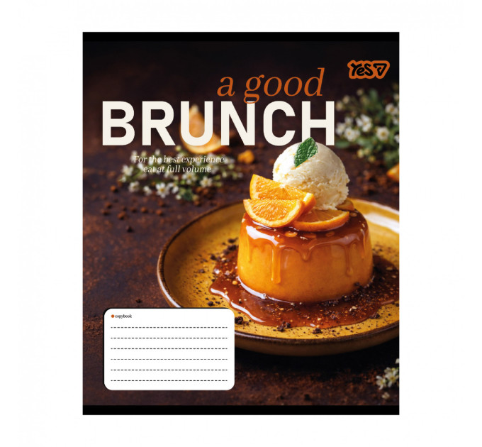Тетрадь ученическая А5 Yes Brunch 24 л., линия Тетрадь