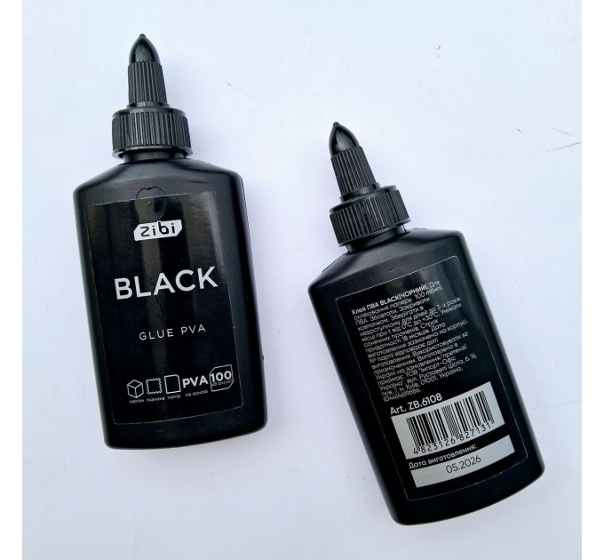 Клей ПВА серії Black ,100 мл ковпачок-дозатор