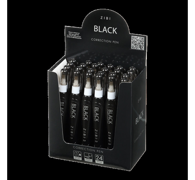 Коректор-ручка Black 5 мл, металевий кінчик Коректор для пеналу