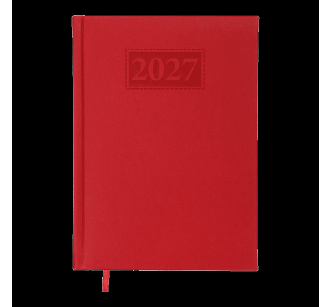 Щоденник 2027 датований Buromax Gentle, A5, червоний, штучна шкіра  Записник