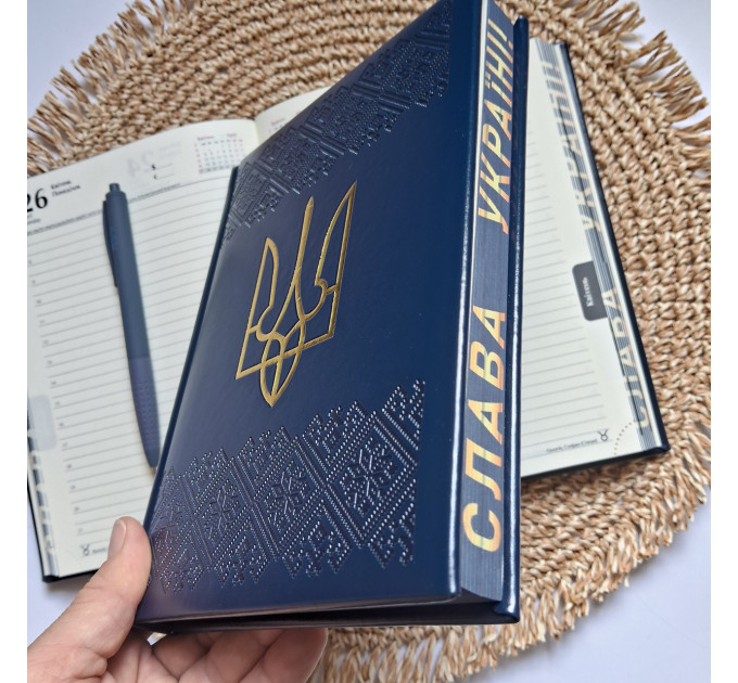 Щоденник датований 2027 Buromax Heraldry A5, кобальтовий штучна шкіра Подарунок чоловіку