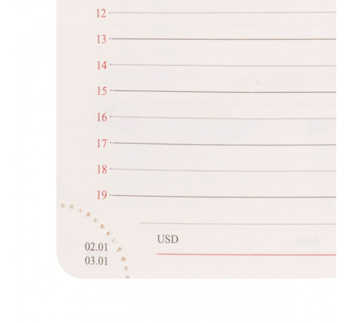 Щоденник 2027 датований  Leo Planner Glory 12х20 cм, м'який на гумці, пудровий