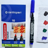 Маркер Centropen 8566/01 Permanent 2,5 мм круглий, синій